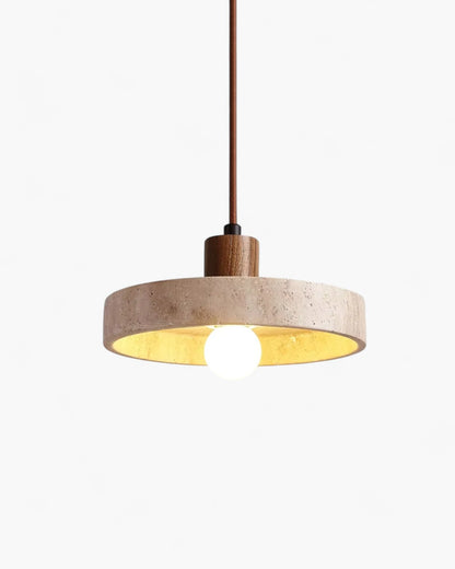 Modern Kitchen Pendant Light with Travertine Stone Appearance