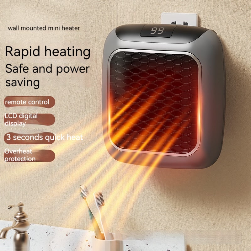 Compact Wall-Mounted Heater with Digital Controls