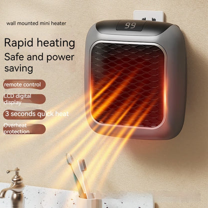 Compact Wall-Mounted Heater with LED Thermostat Control