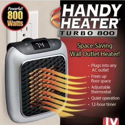 Compact Wall-Mounted Heater with LED Thermostat Control