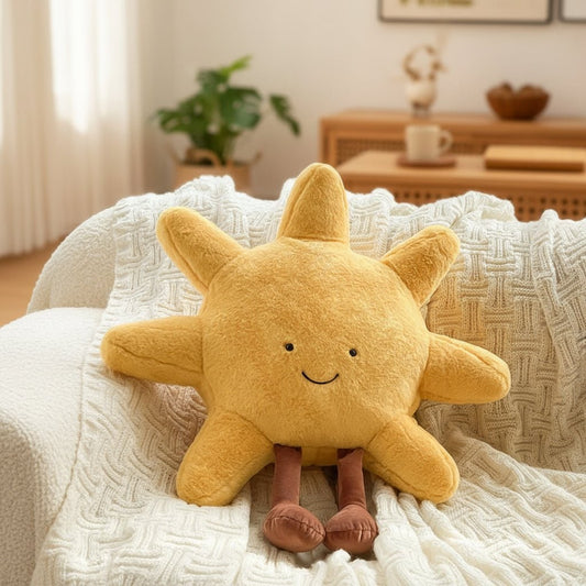Cozy Character Throw Pillow with Playful Design and Soft Fabric