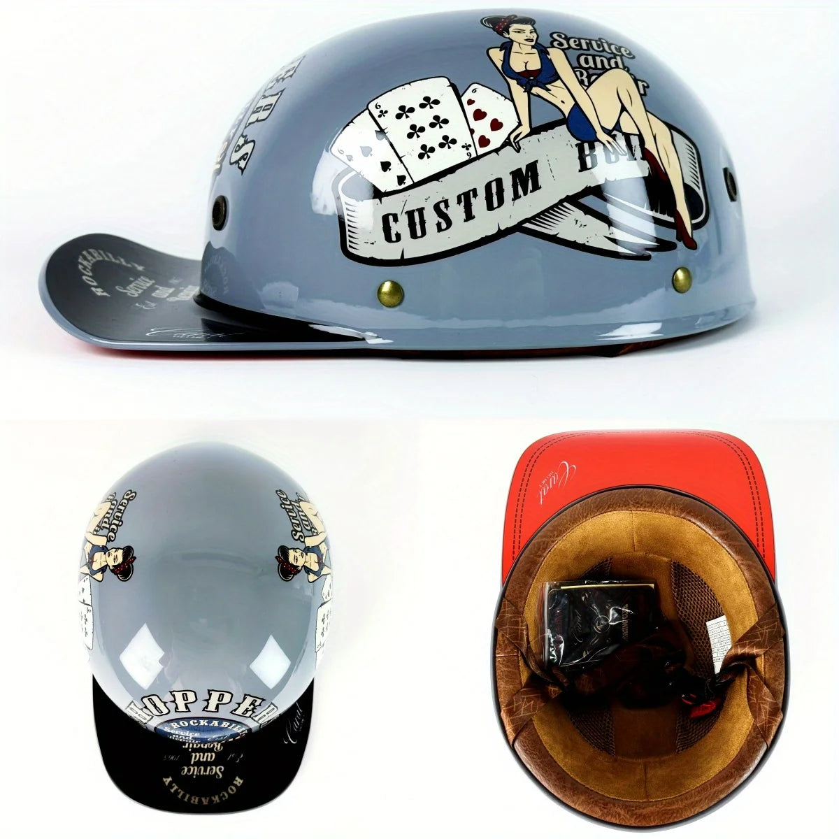 Universal Half Helmet for Vintage Style Motorcycle and E-Bike Riding