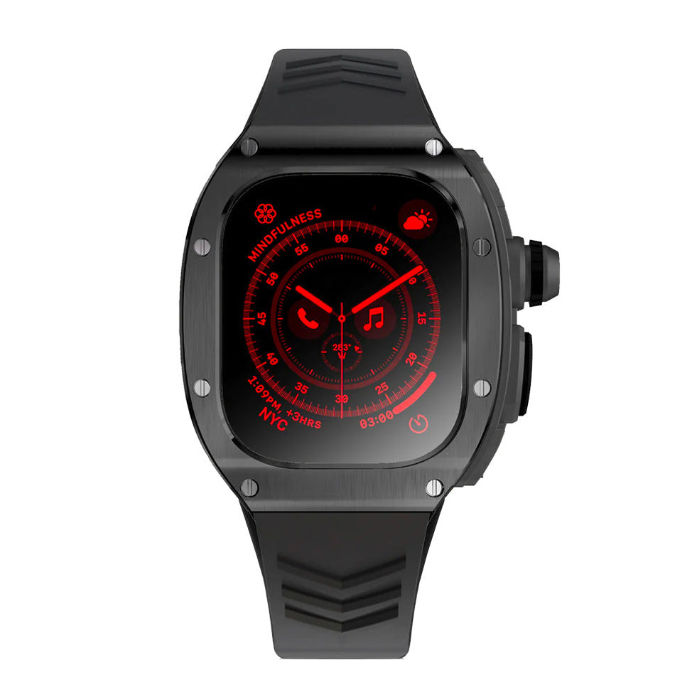 49mm TitanGuard Smartwatch with Sleek Steel and Polymer Design