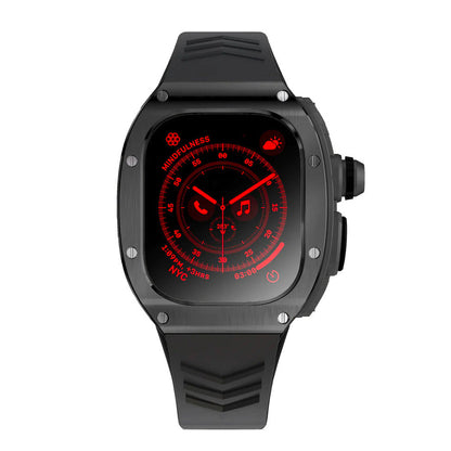 49mm TitanGuard Smartwatch with Sleek Steel and Polymer Design