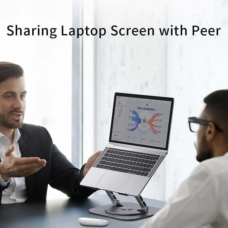 Versatile Ergonomic Laptop Riser with 360° Pivot and Foldable Design