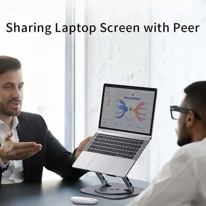 Versatile Ergonomic Laptop Riser with 360° Pivot and Foldable Design