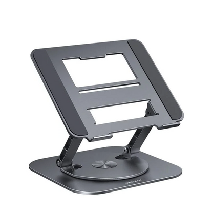 Versatile Ergonomic Laptop Riser with 360° Pivot and Foldable Design