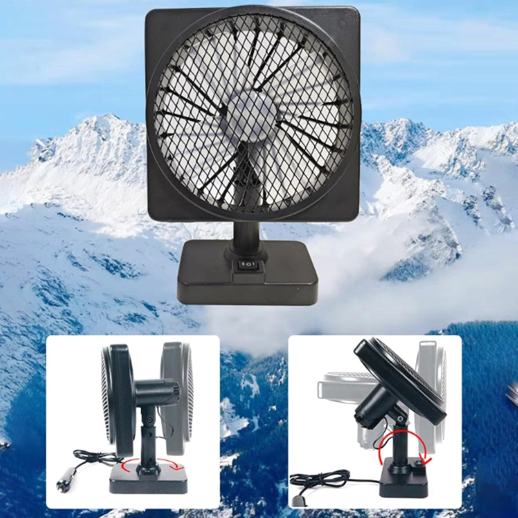 Compact Vehicle Breeze Maker with USB and 360° Flexibility
