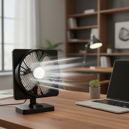 Compact Vehicle Breeze Maker with USB and 360° Flexibility