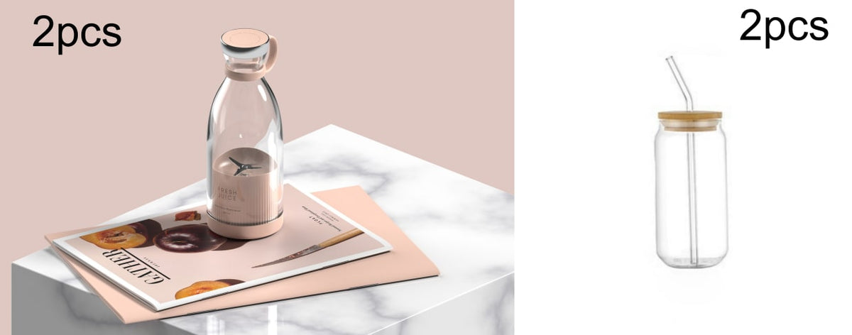 Compact Smoothie Maker with High-Efficiency Blades and USB Charging