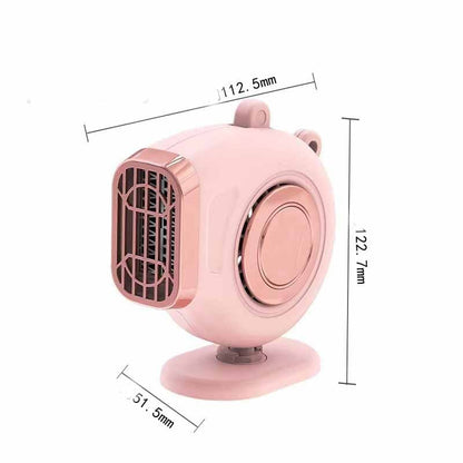 Compact Car Climate Control Heater with 12V Plug & Holder