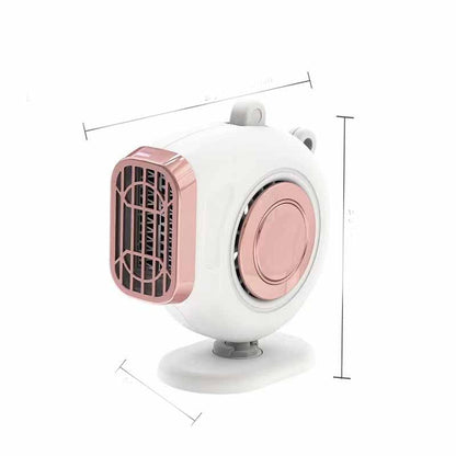 Compact Car Climate Control Heater with 12V Plug & Holder