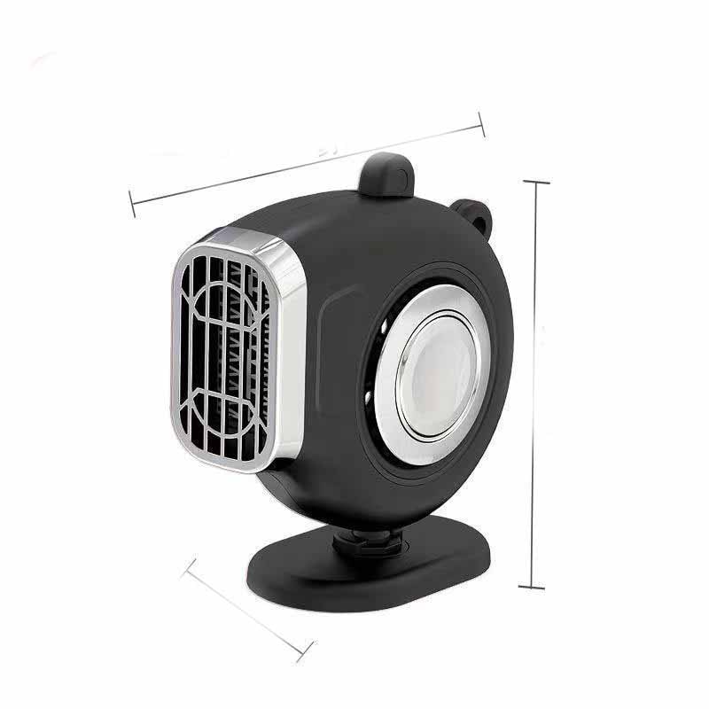 Compact Car Climate Control Heater with 12V Plug & Holder