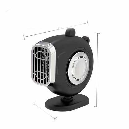 Compact Car Climate Control Heater with 12V Plug & Holder