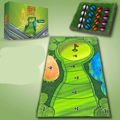 Compact Golf Chipping Challenge with Interactive Target Mat