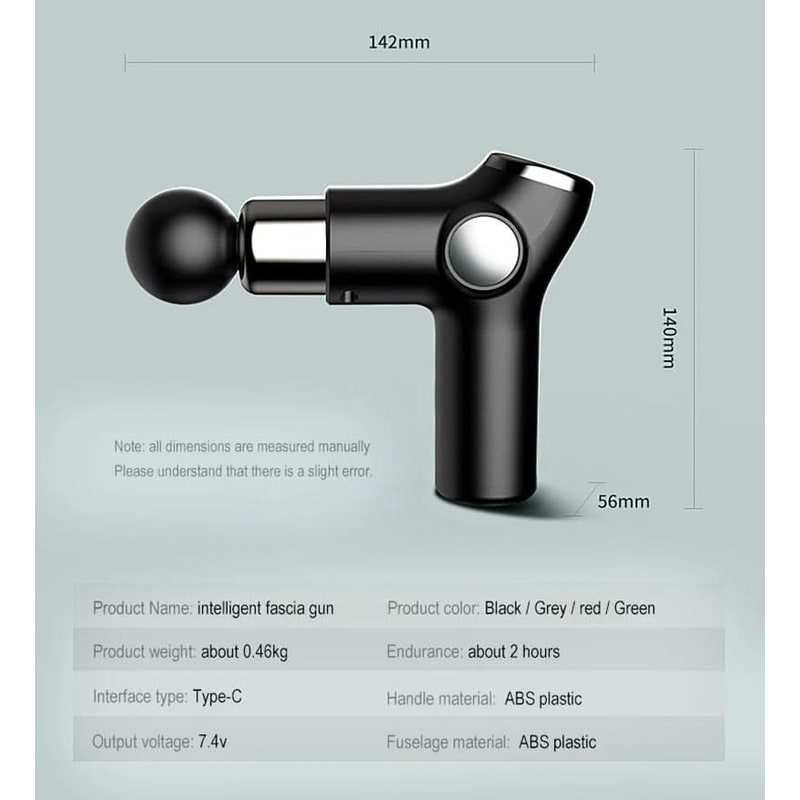 Compact Deep Tissue Massage Device with Smart Control and USB-C Charging