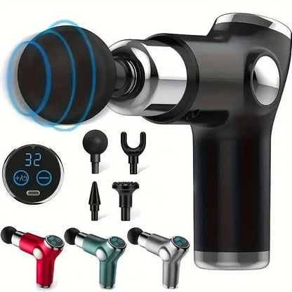 Compact Deep Tissue Massage Device with Smart Control and USB-C Charging