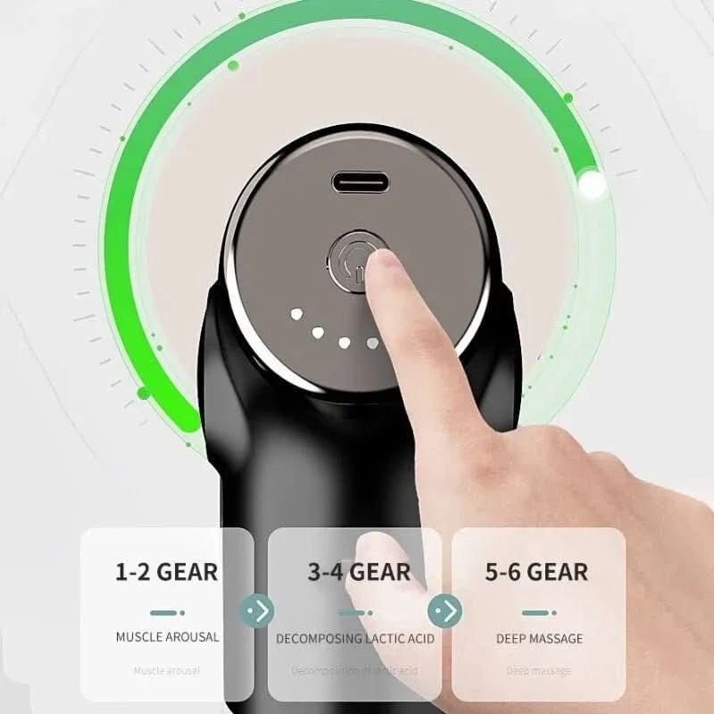 Compact Deep Tissue Massage Device with Smart Control and USB-C Charging