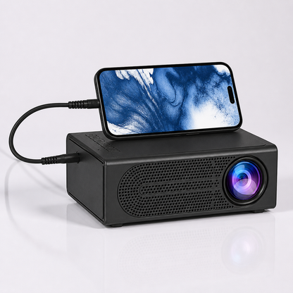 Compact Home Cinema Projector with Manual Focus for Easy Setup
