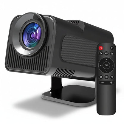 Compact Smart Projector with Remote and Adjustable Stand