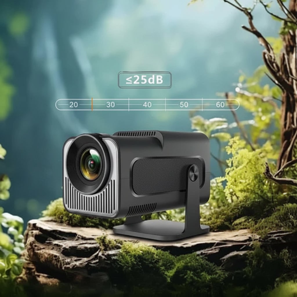 Compact Smart Projector with Remote and Adjustable Stand