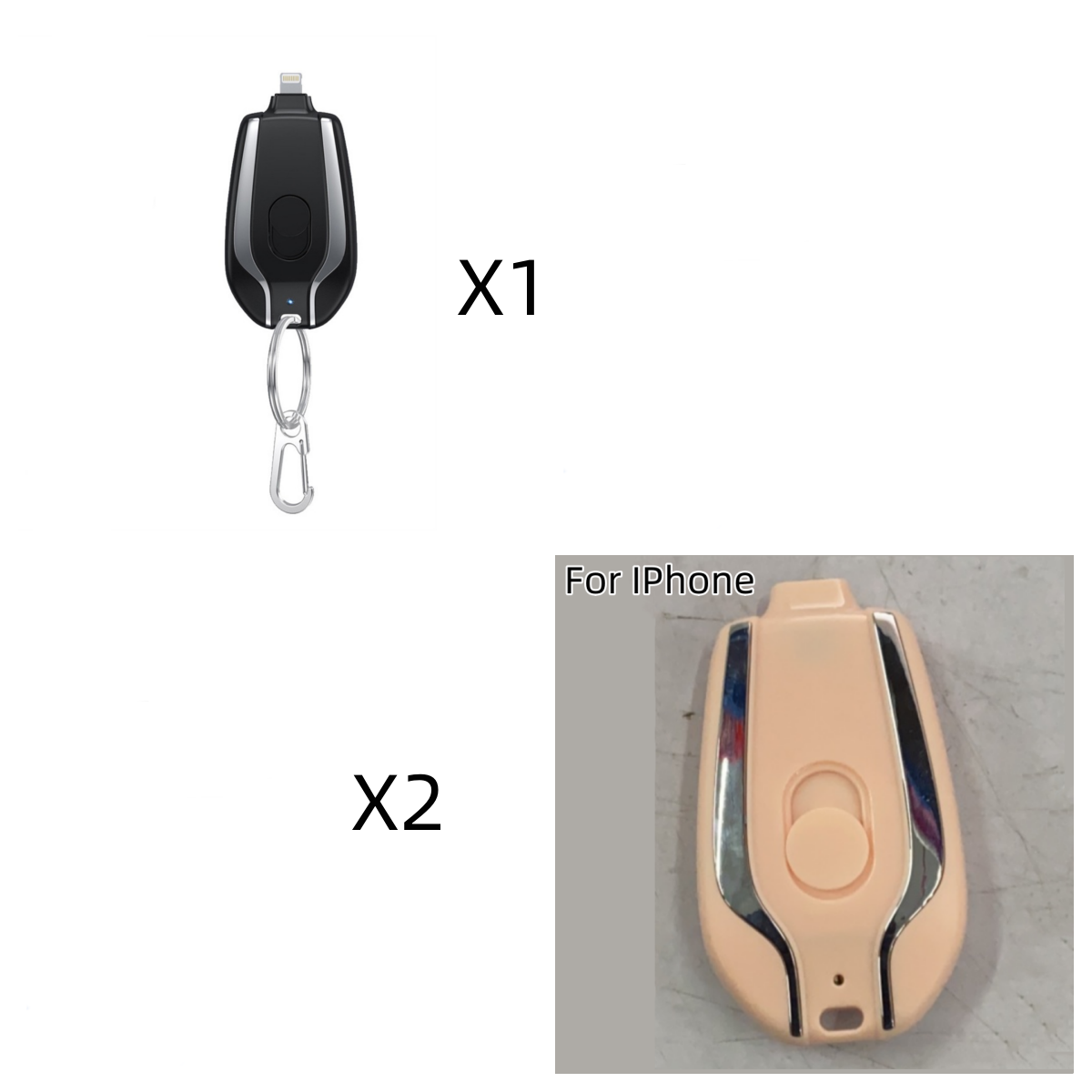Compact Keychain Battery Charger with Retractable Connector