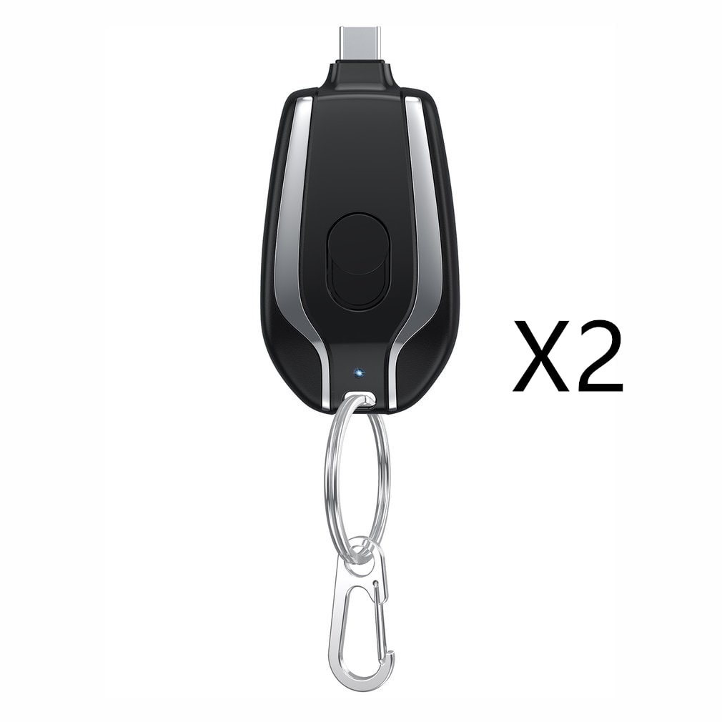 Compact Keychain Battery Charger with Retractable Connector