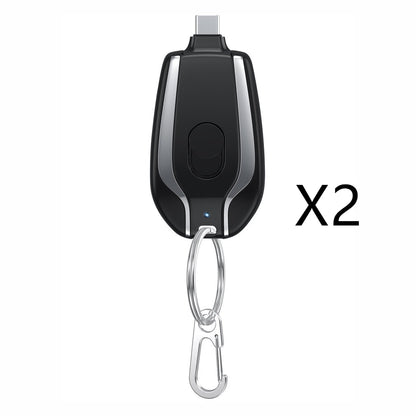 Compact Keychain Battery Charger with Retractable Connector
