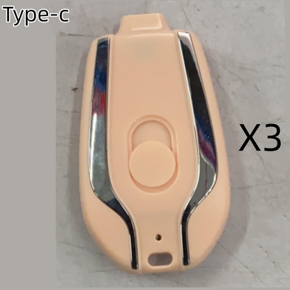 Compact Keychain Battery Charger with Retractable Connector