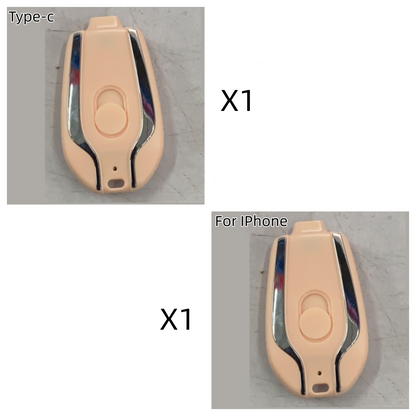 Compact Keychain Battery Charger with Retractable Connector