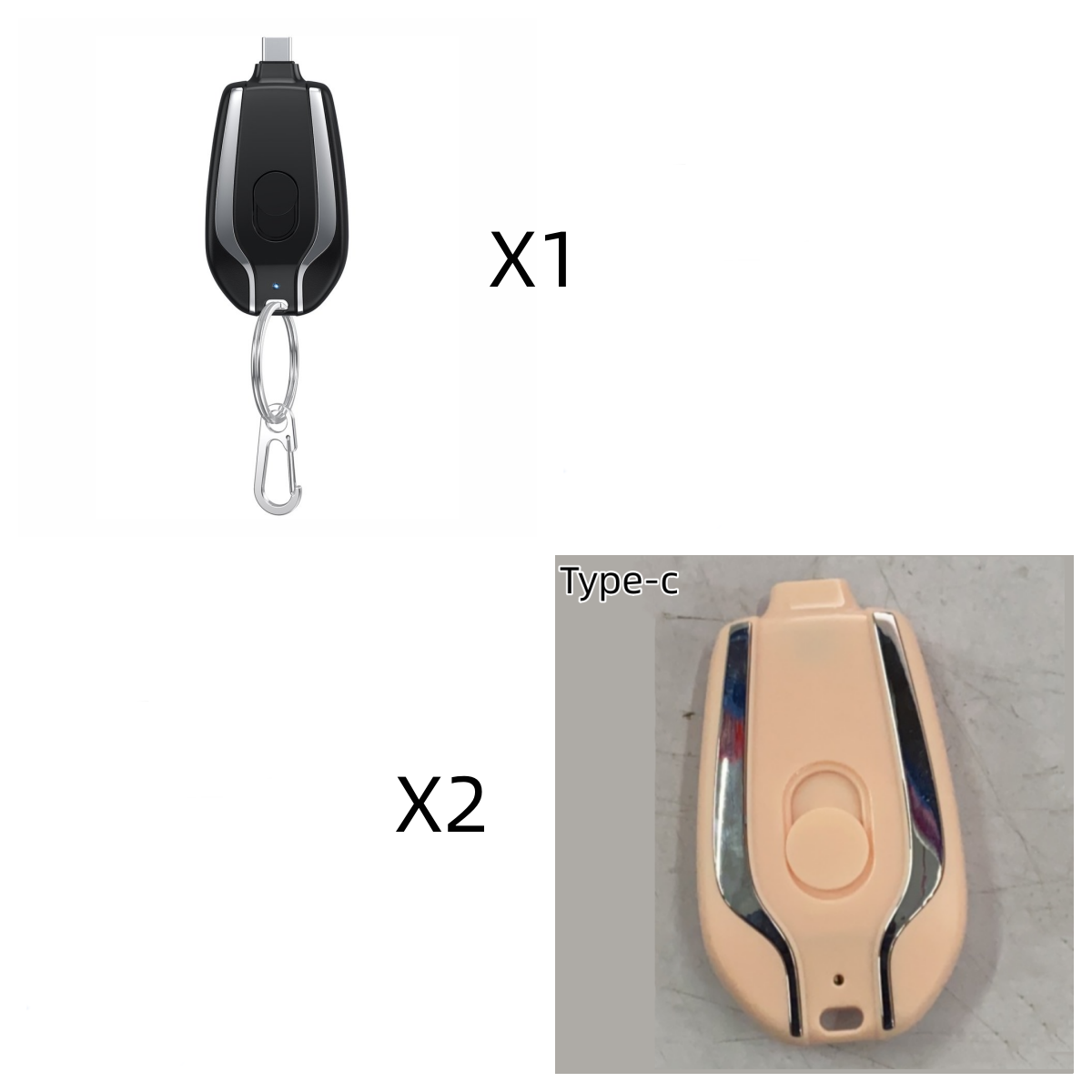 Compact Keychain Battery Charger with Retractable Connector