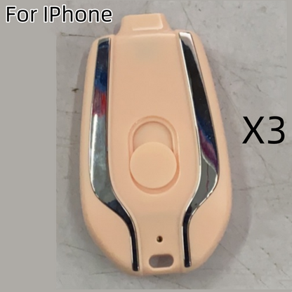 Compact Keychain Battery Charger with Retractable Connector