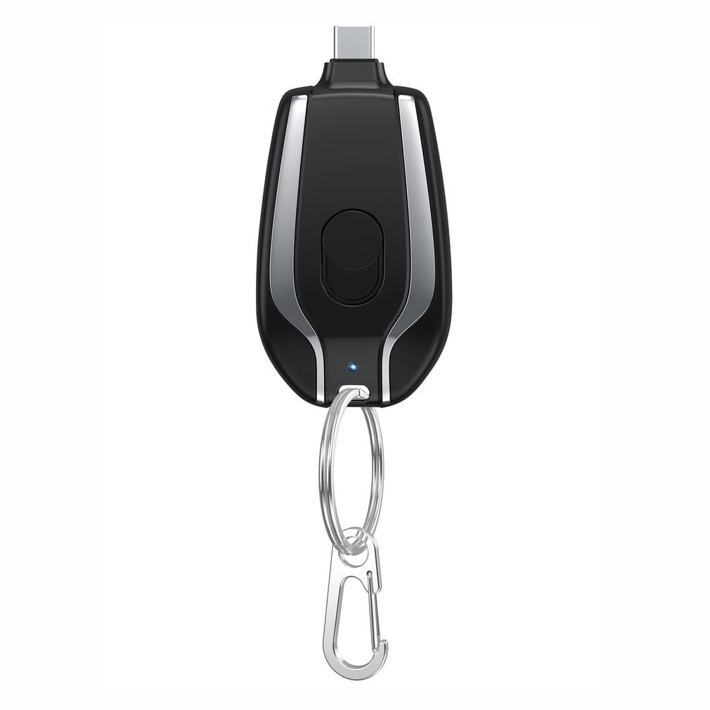 Compact Keychain Battery Charger with Retractable Connector