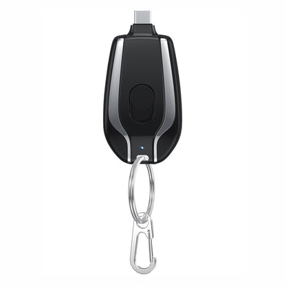 Compact Keychain Battery Charger with Retractable Connector