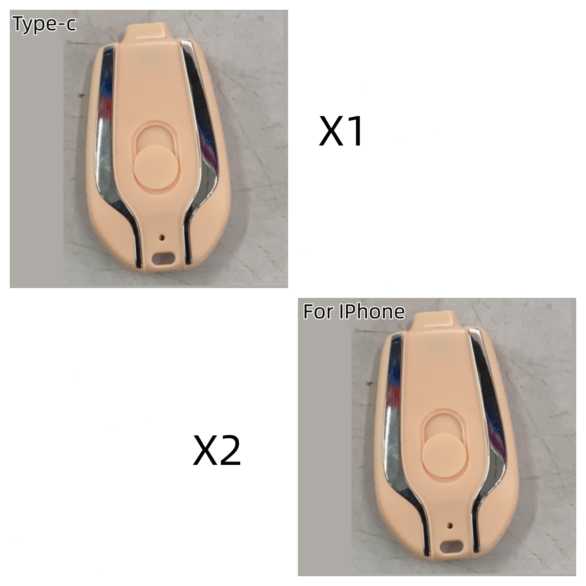 Compact Keychain Battery Charger with Retractable Connector