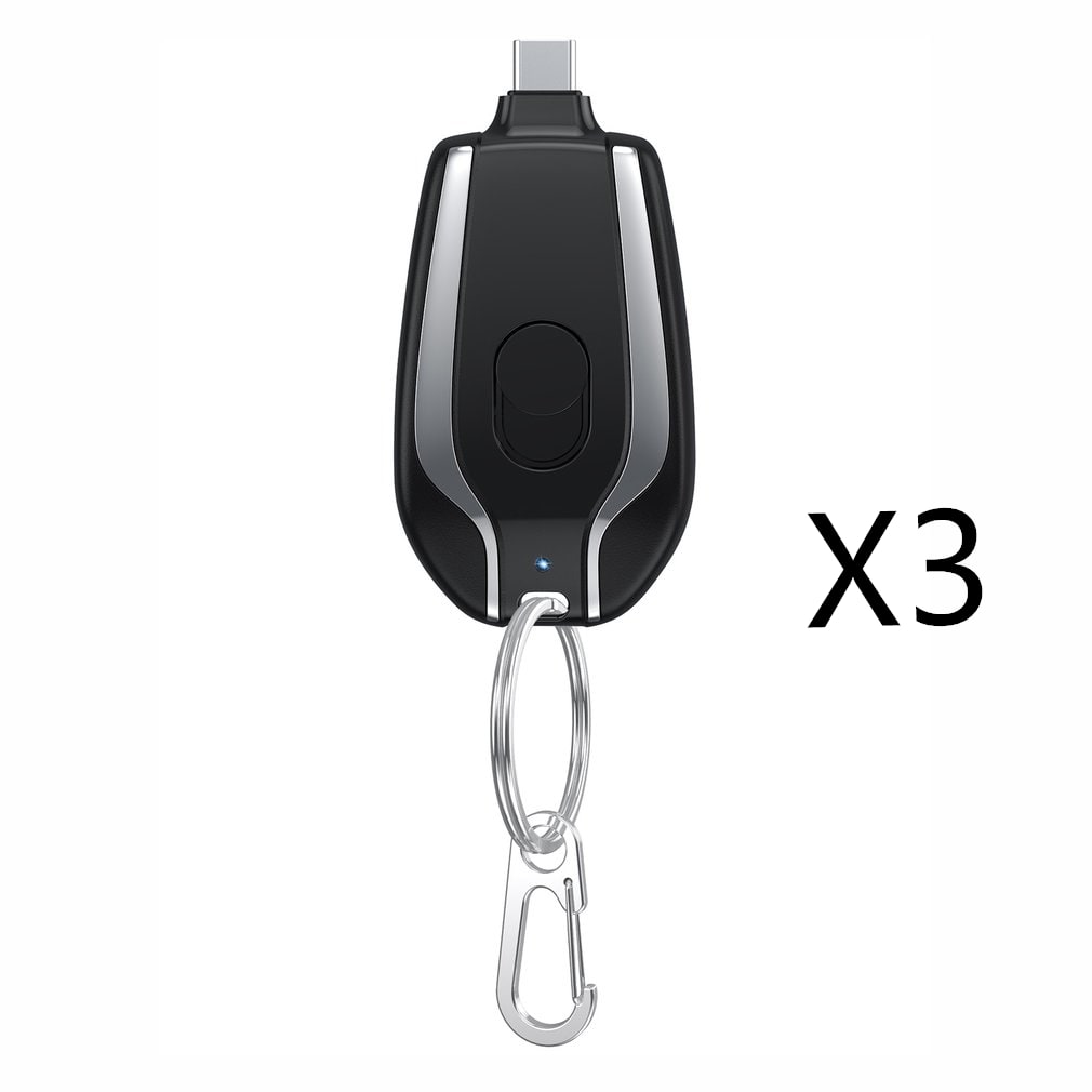 Compact Keychain Battery Charger with Retractable Connector