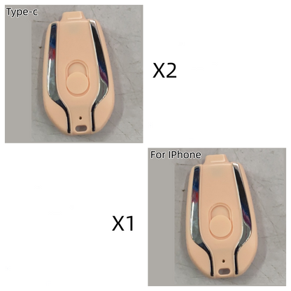 Compact Keychain Battery Charger with Retractable Connector