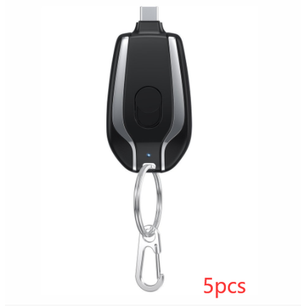 Compact Keychain Battery Charger with Retractable Connector