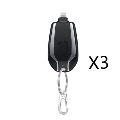 Compact Keychain Battery Charger with Retractable Connector