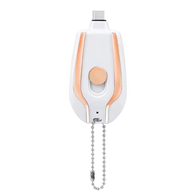 Compact Keychain Battery Charger with Retractable Connector