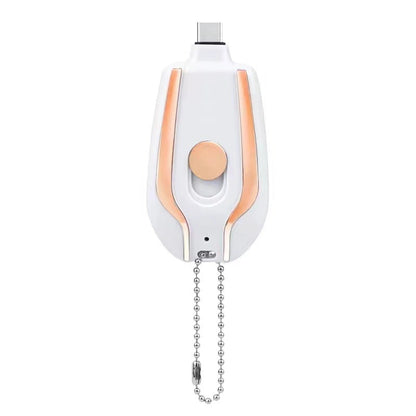 Compact Keychain Battery Charger with Retractable Connector