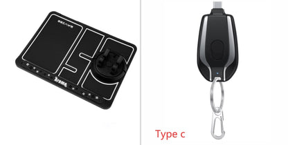 Compact Keychain Battery Charger with Retractable Connector