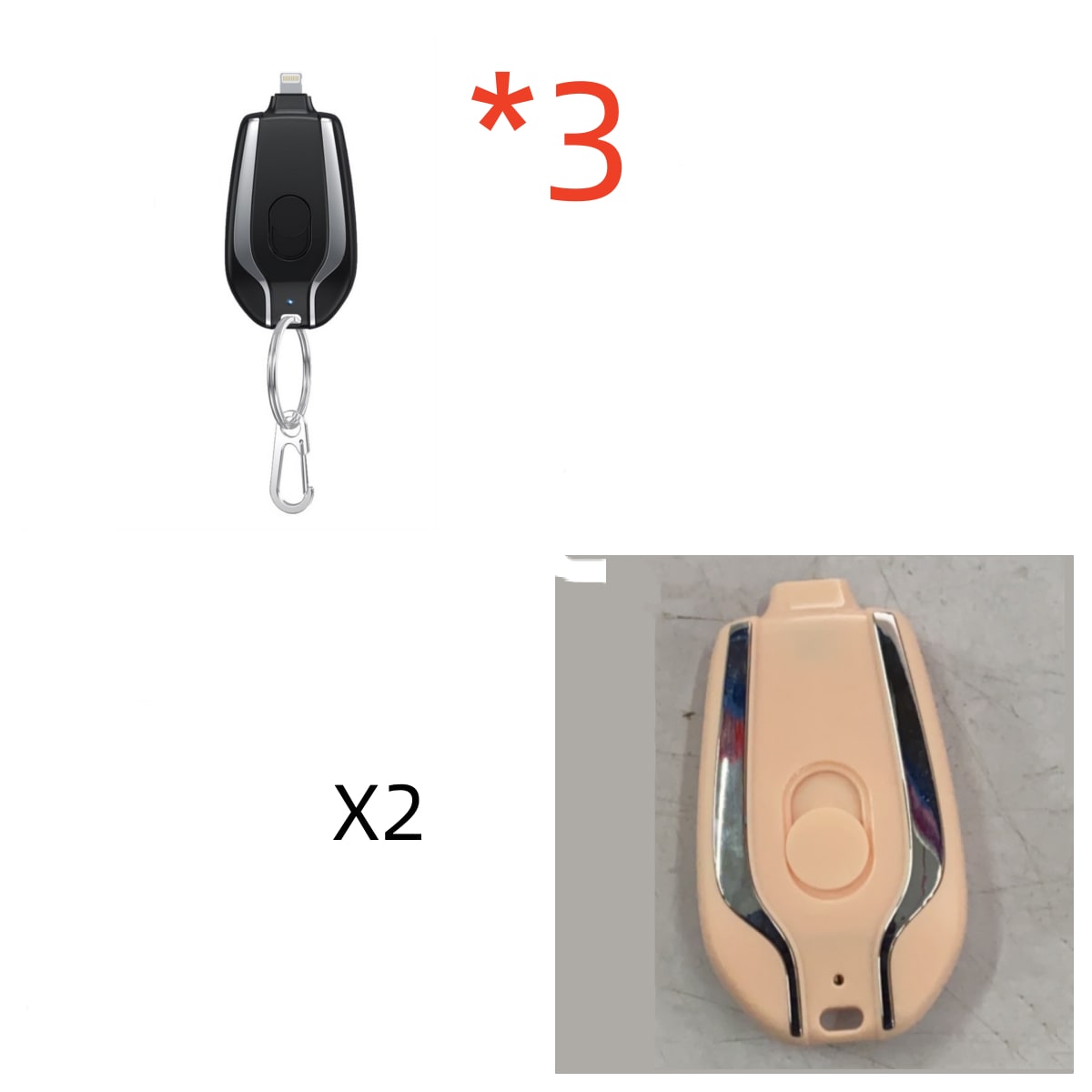 Compact Keychain Battery Charger with Retractable Connector