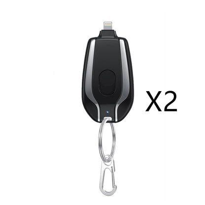 Compact Keychain Battery Charger with Retractable Connector