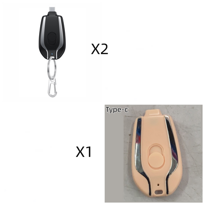 Compact Keychain Battery Charger with Retractable Connector