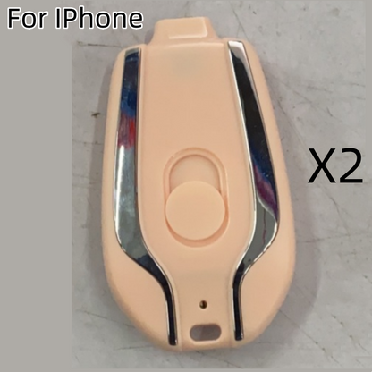 Compact Keychain Battery Charger with Retractable Connector