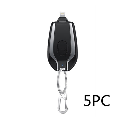 Compact Keychain Battery Charger with Retractable Connector