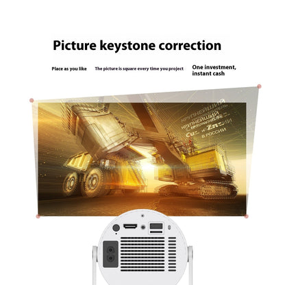 Compact Projector with Rotating Stand & Outdoor Screen