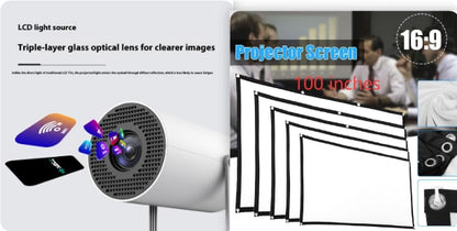 Compact Outdoor Projector with Rotating Screen Stand