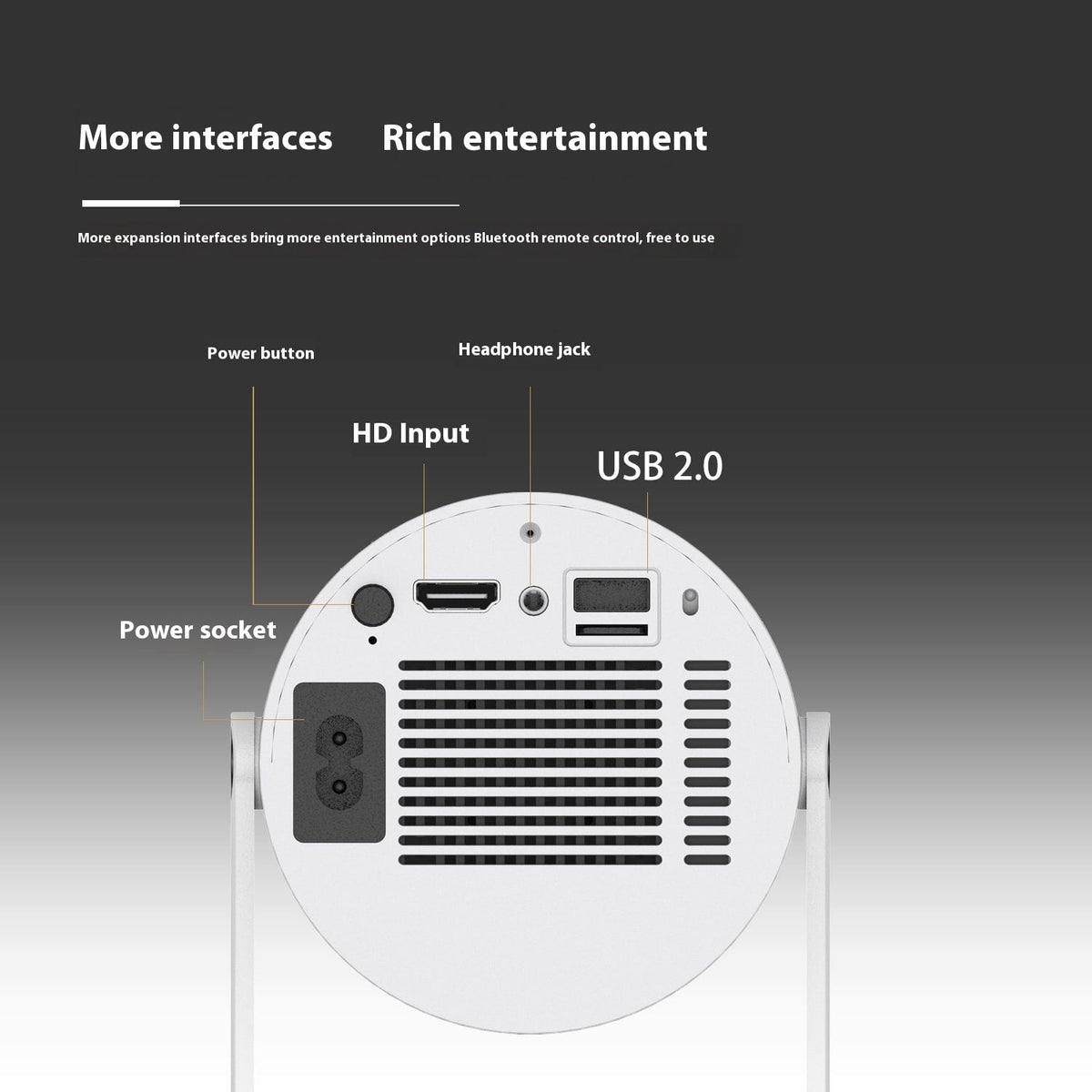 Compact Outdoor Projector with Rotating Screen Stand